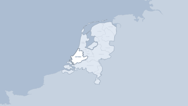 Kaart van de provincie Zuid Holland