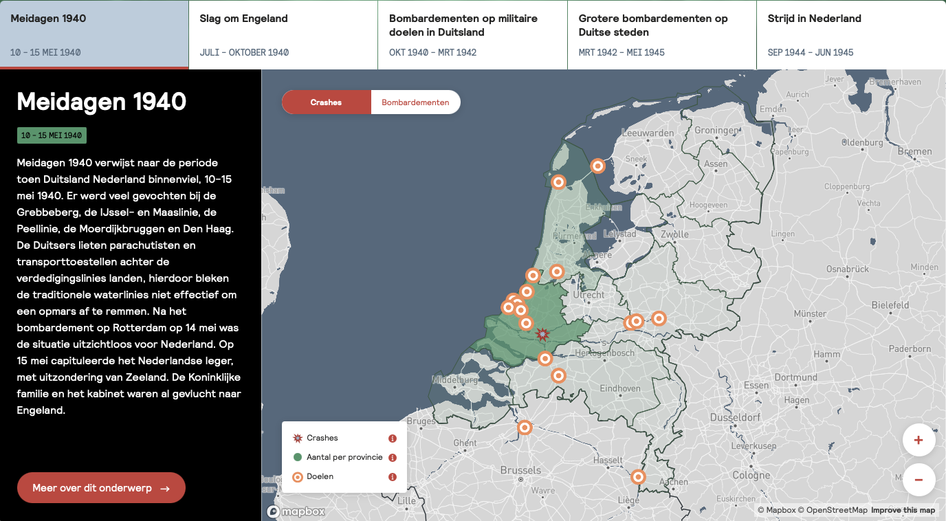 Interactieve kaart Luchtoorlog