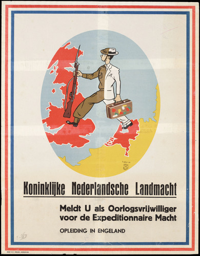 Affiche uit 1944 van de Koninklijke Nederlandsche Landmacht.